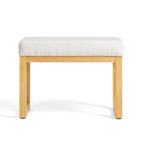 Shoe-changing bench, a shoe-changing bench with a wooden frame and a soft cushioned seat, can be placed freely and is suitable for small spaces without taking up much space - Beige - Grand Goldman Shop