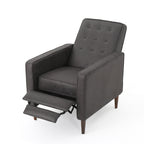 Macedonia Mid-Century Modern Button Tufted Fabric Recliner - Grand Goldman Shop