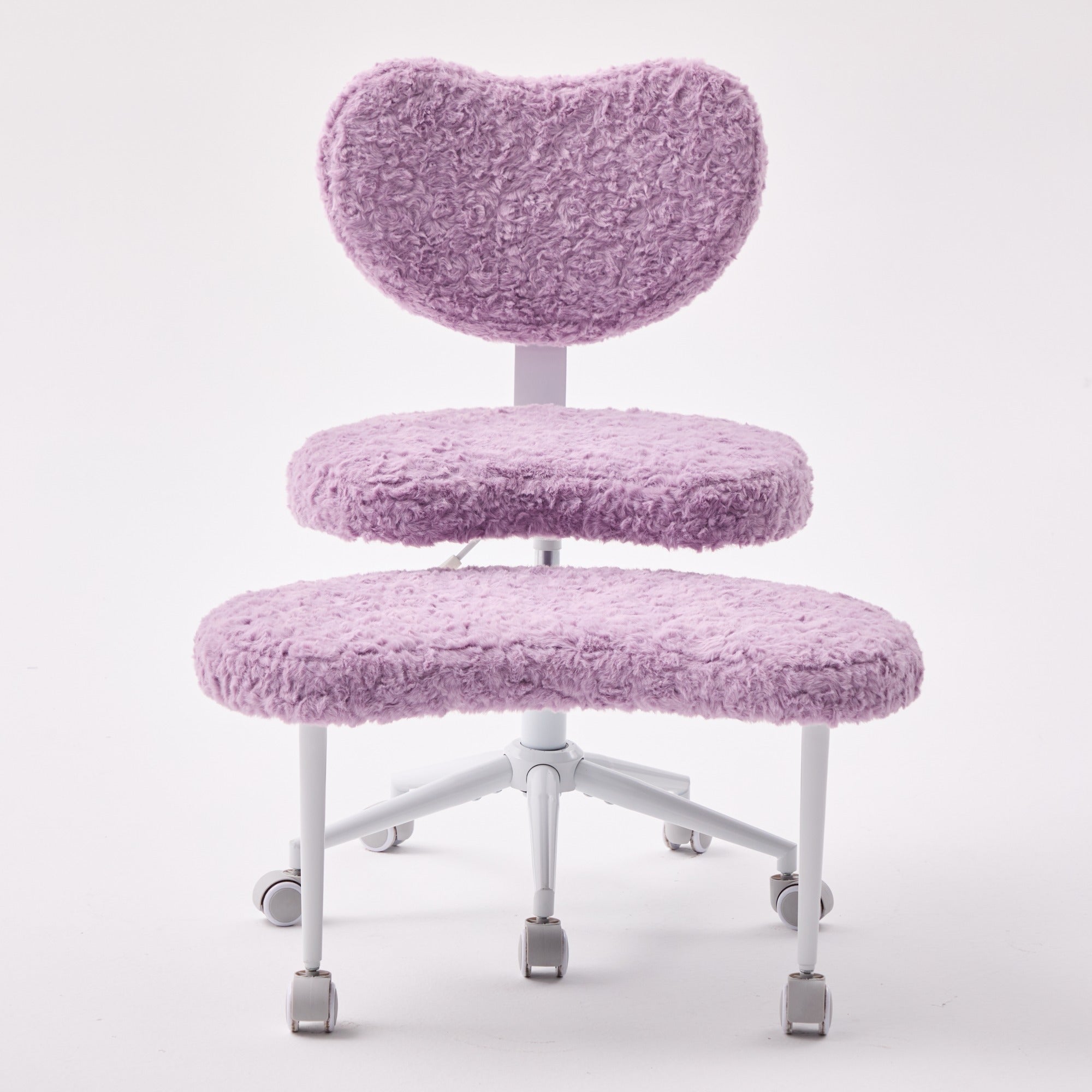 Artificial rabbit hair Meditation Chair Plus, Cross Legged Chair with Wheels, ADHD Chair, Criss Cross Desk Chair with Lumbar 