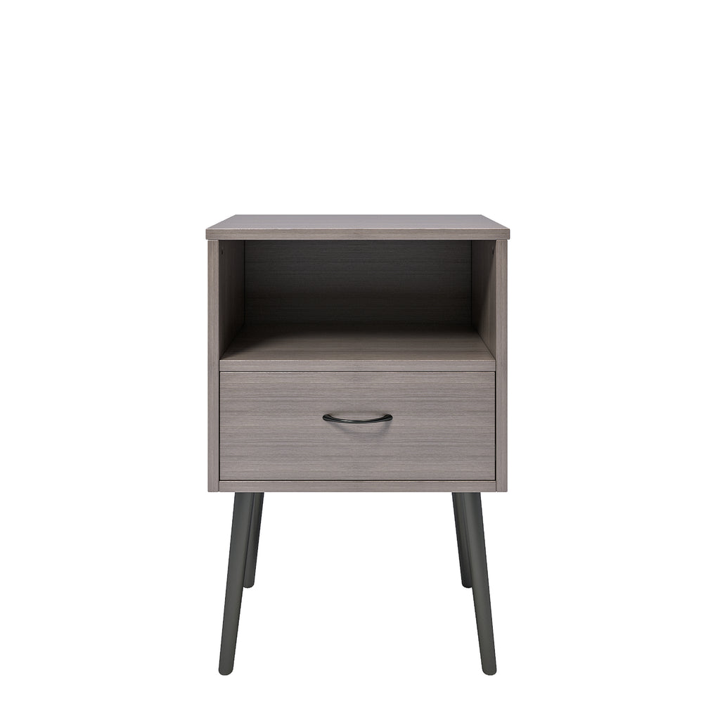 Two sets of Nightstand,modern style bedside table, With storage drawers and open wooden shelves, Suitable for living rooms, Bedrooms and small spaces. Decorative bedside tables in two sets, Easy to as - Grand Goldman Shop