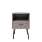 Two sets of Nightstand,modern style bedside table, With storage drawers and open wooden shelves, Suitable for living rooms, Bedrooms and small spaces. Decorative bedside tables in two sets, Easy to as - Grand Goldman Shop