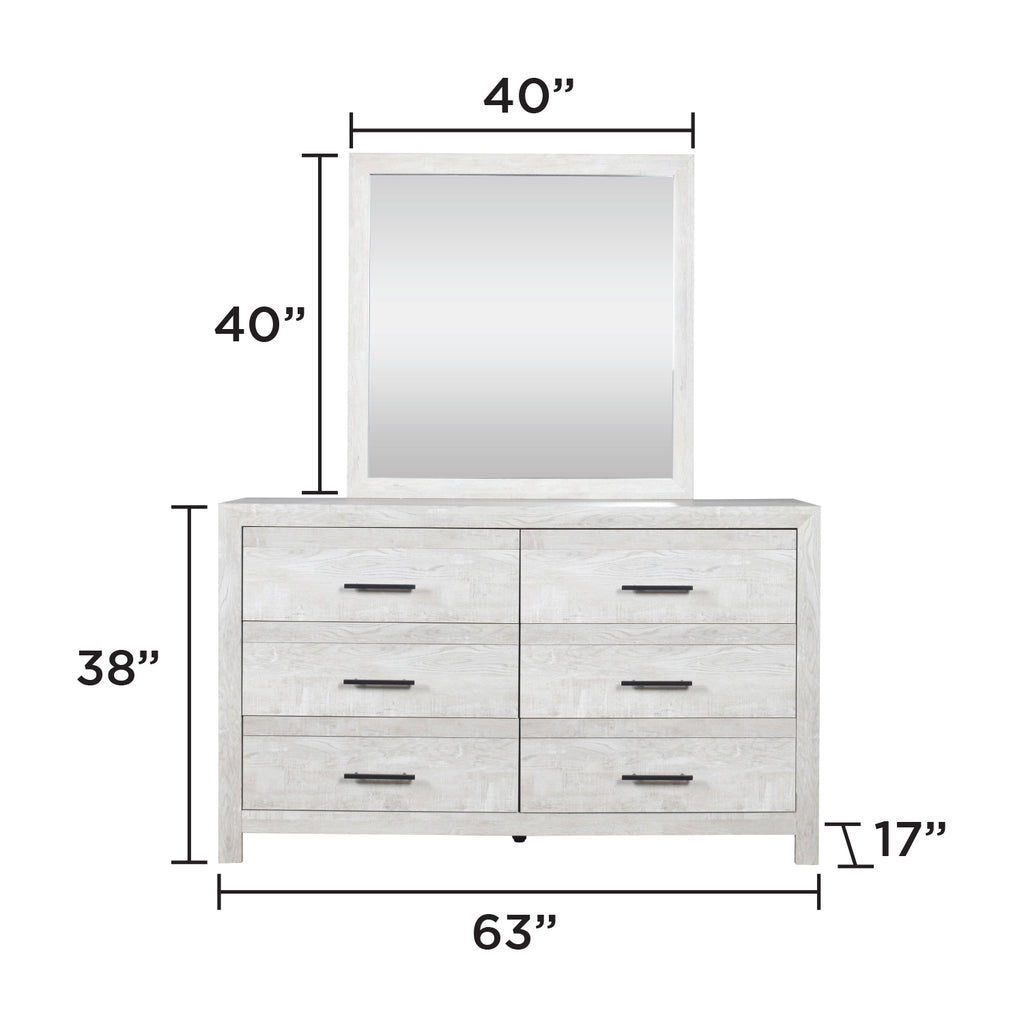 DENVER Modern Full 5PC Bedroom Set Made with Wood in Natural Finish, Full Size Bed & Storage Furniture - Grand Goldman Shop