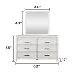DENVER Modern Full 5PC Bedroom Set Made with Wood in Natural Finish, Full Size Bed & Storage Furniture - Grand Goldman Shop