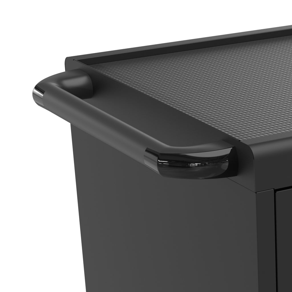 Stylish 45 Bay Mobile School Charging Cart Station for Chromebook, Tablet and Laptop Computer with Power Strip Included - Bla