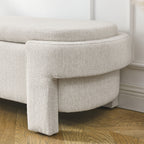 Linen Fabric Upholstered Bench with Large Storage Space for the Living Room, Entryway and Bedroom,Beige,( 51.5''x20.5''x17'' ) - Grand Goldman Shop
