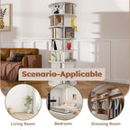 6-Tier Spinning Shoe Rack, Free Standing 360° Revolving Shoe Organizer,white - Grand Goldman Shop