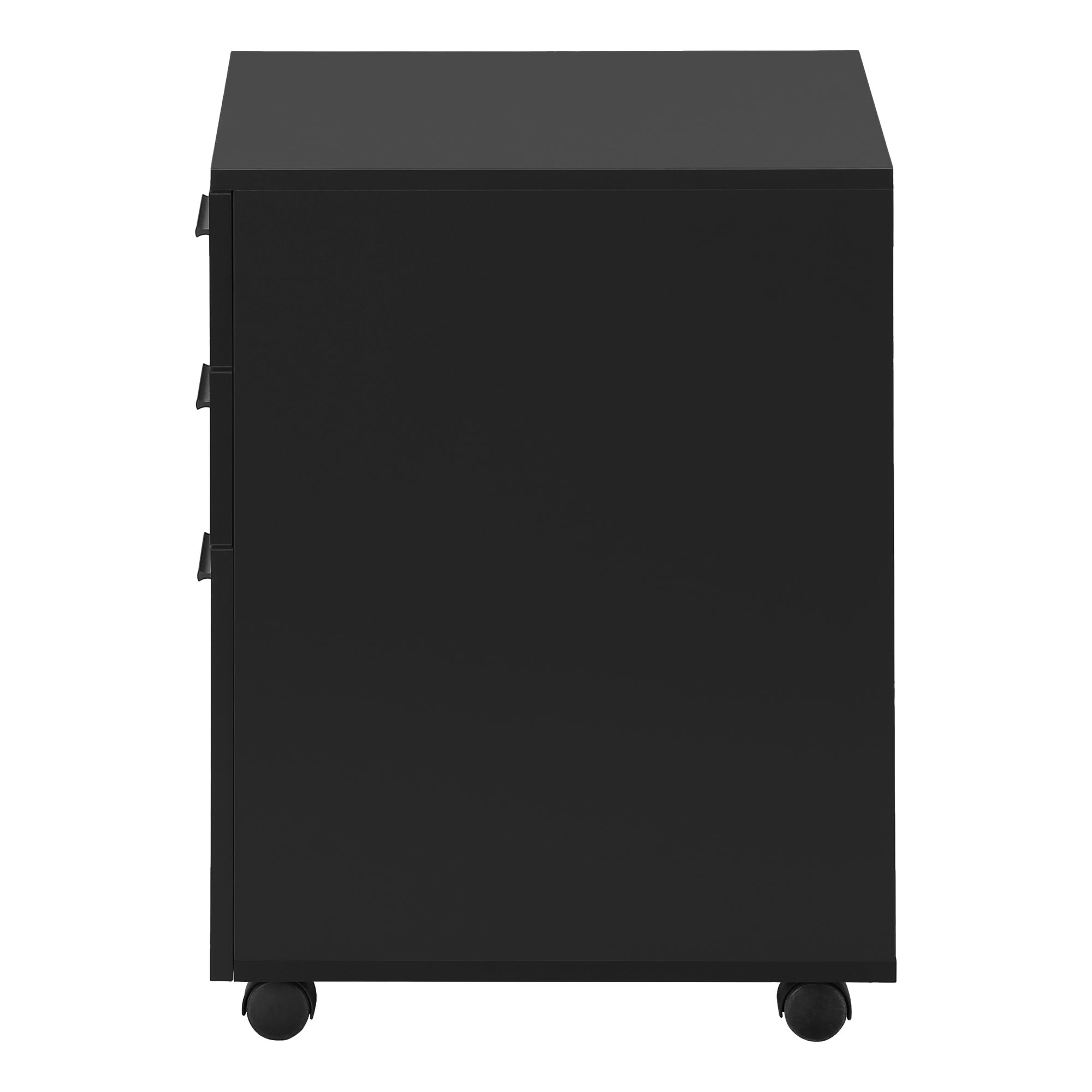 File Cabinet, Rolling Mobile, Storage Drawers, Printer Stand, Office, Work, Black Laminate, Contemporary, Modern - Grand Gold