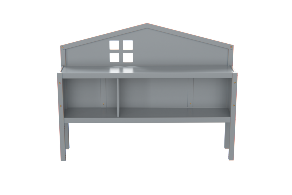 Headboard Storage Cabinet for Full-size Montessori Floor Bed , Grey,Freely collocation - Grand Goldman Shop