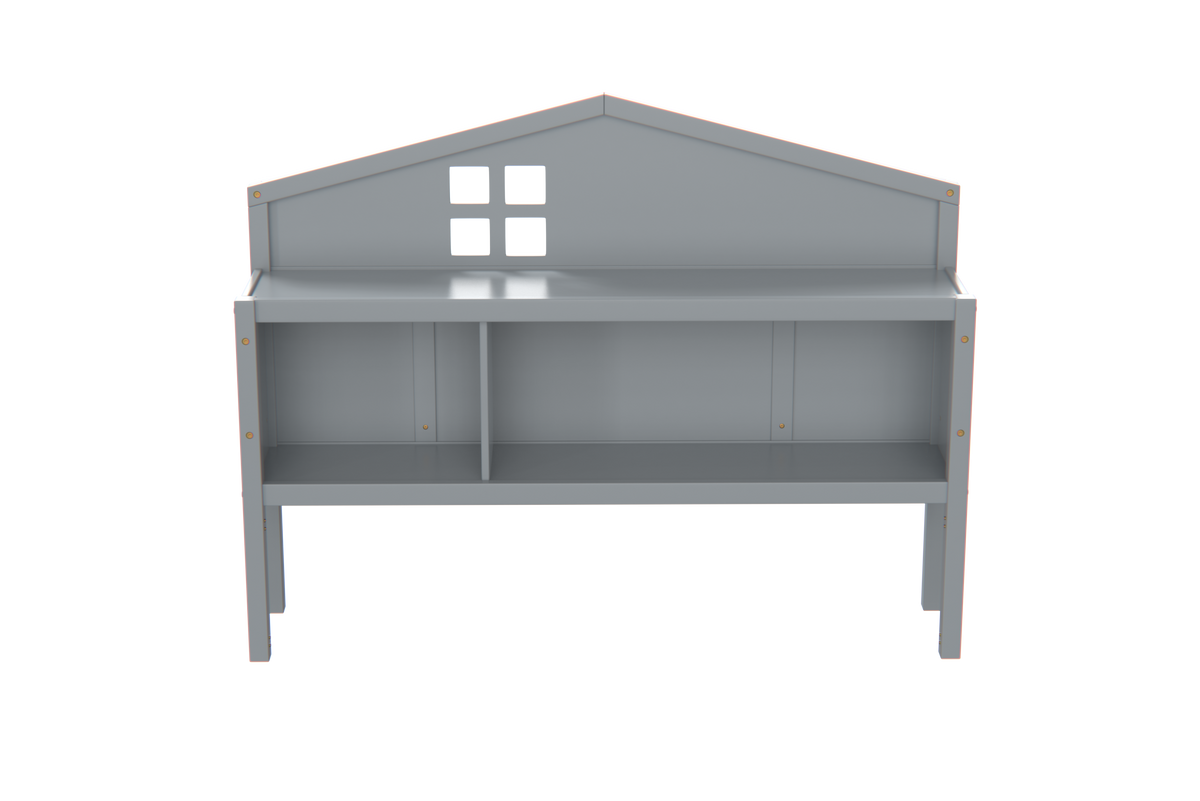 Headboard Storage Cabinet for Full-size Montessori Floor Bed , Grey,Freely collocation - Grand Goldman Shop