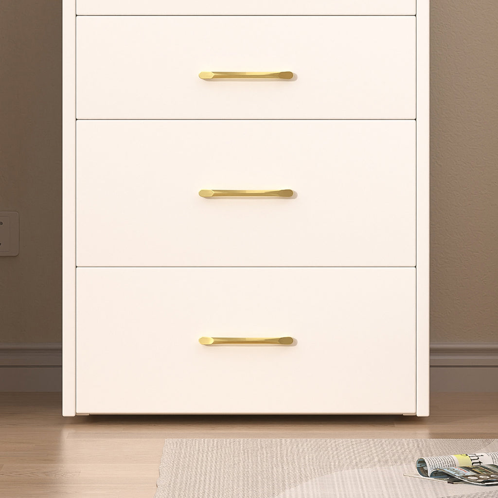 Compact 3 in 1 Vanity Desk with Open Top Mirror, Glass Desktop, White MDF, 50.39' Height - Grand Goldman Shop