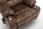 Lift Chair for Big and Tall Person with Inconvenient Legs: High Density Foam Lift Sofa with Heat and Massage, 2 Pockets, 2 Cup Holder, 2 Remote, 2 OKIN Motor - Grand Goldman Shop