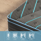 Queen Size Mattress,10 Inch Hybrid Mattress, Individually Pocketed Innerspring, Medium Firm - Grand Goldman Shop