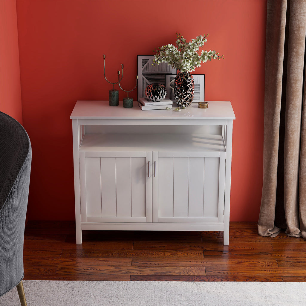 Kitchen storage sideboard and buffet server cabinet-White - Grand Goldman Shop