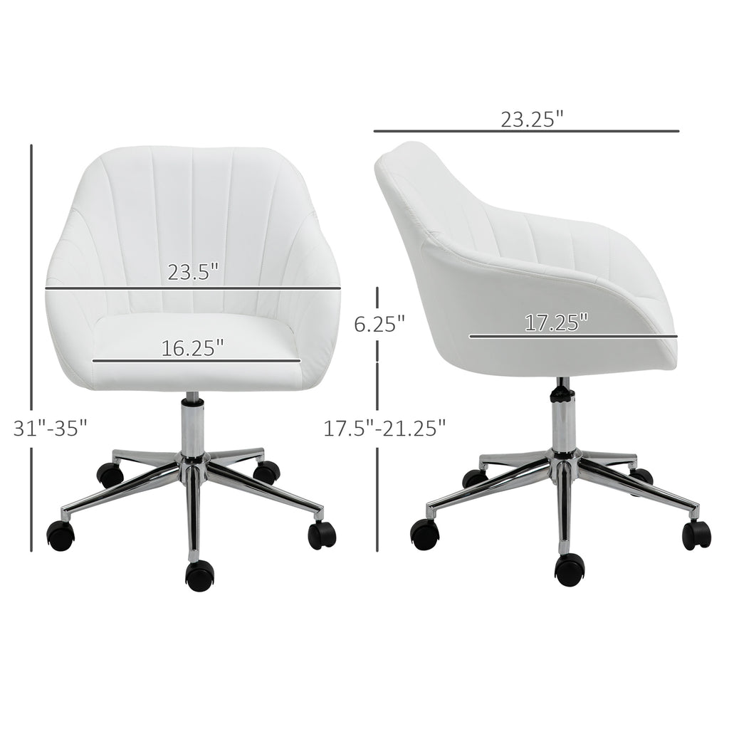 Faux Leather Office Chair, Adjustable Swivel Design for Home Office, Sleek Modern Look & Comfy Seating - Grand Goldman