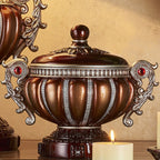 11.5' Tall' Delicata' Decorative Jewelry Box, Reddish Bronze with Silver Accents - Grand Goldman Shop