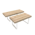 Extendable Dining Room Table for 6 8 10, Modern Farmhouse Wooden Kitchen Expanding Table, Long Large Expandable Dining Room Conference Table - Grand Goldman Shop
