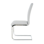 Modern Dining Chairs with Faux Leather Padded Seat Dining Living Room Chairs Upholstered Chair with Chrome Metal Legs Design for Kitchen, Living, Bedroom, Dining Room Side Chairs Set of 4 - Grand Goldman Shop