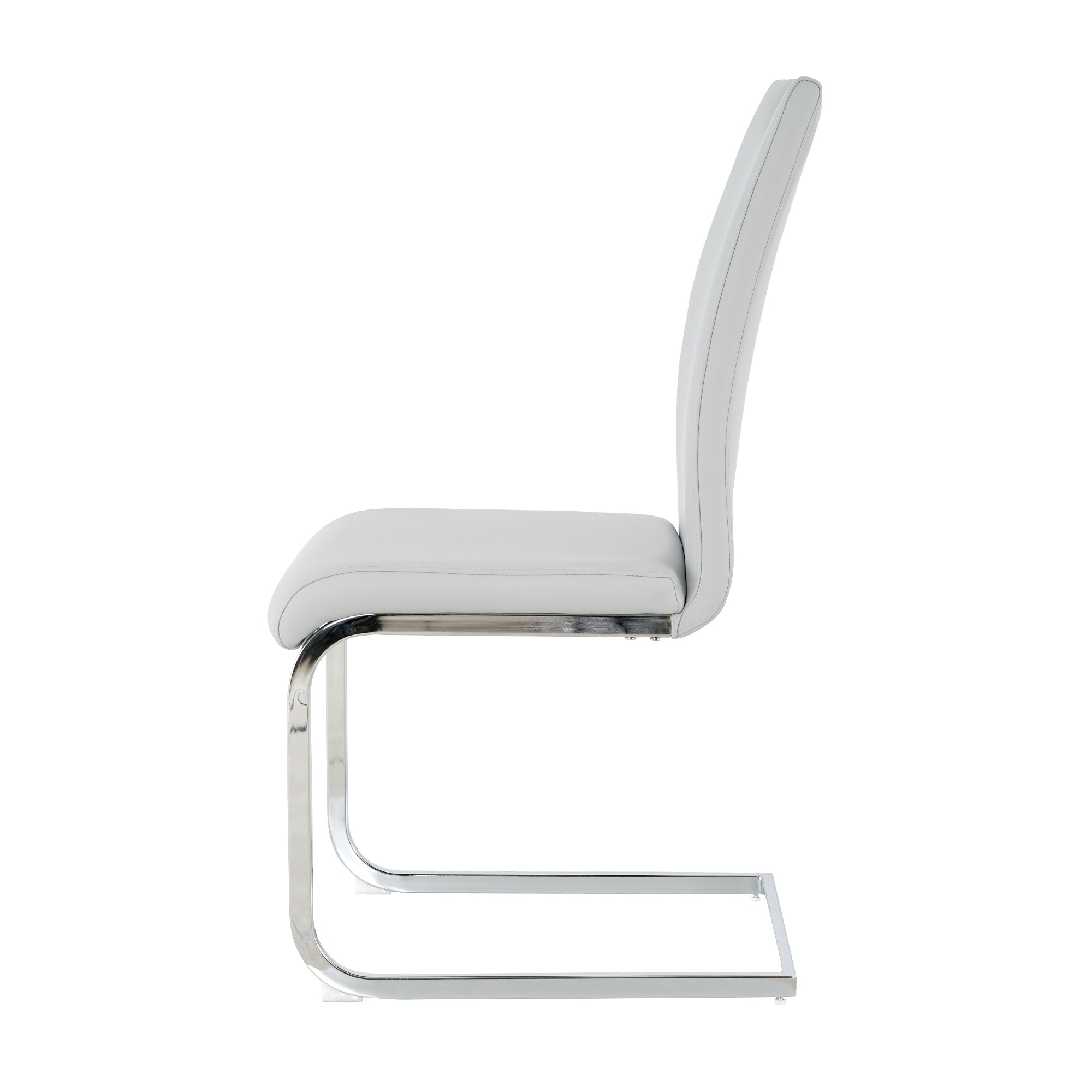 Modern Dining Chairs with Faux Leather Padded Seat Dining Living Room Chairs Upholstered Chair with Chrome Metal Legs Design for Kitchen, Living, Bedroom, Dining Room Side Chairs Set of 4 - Grand Goldman Shop