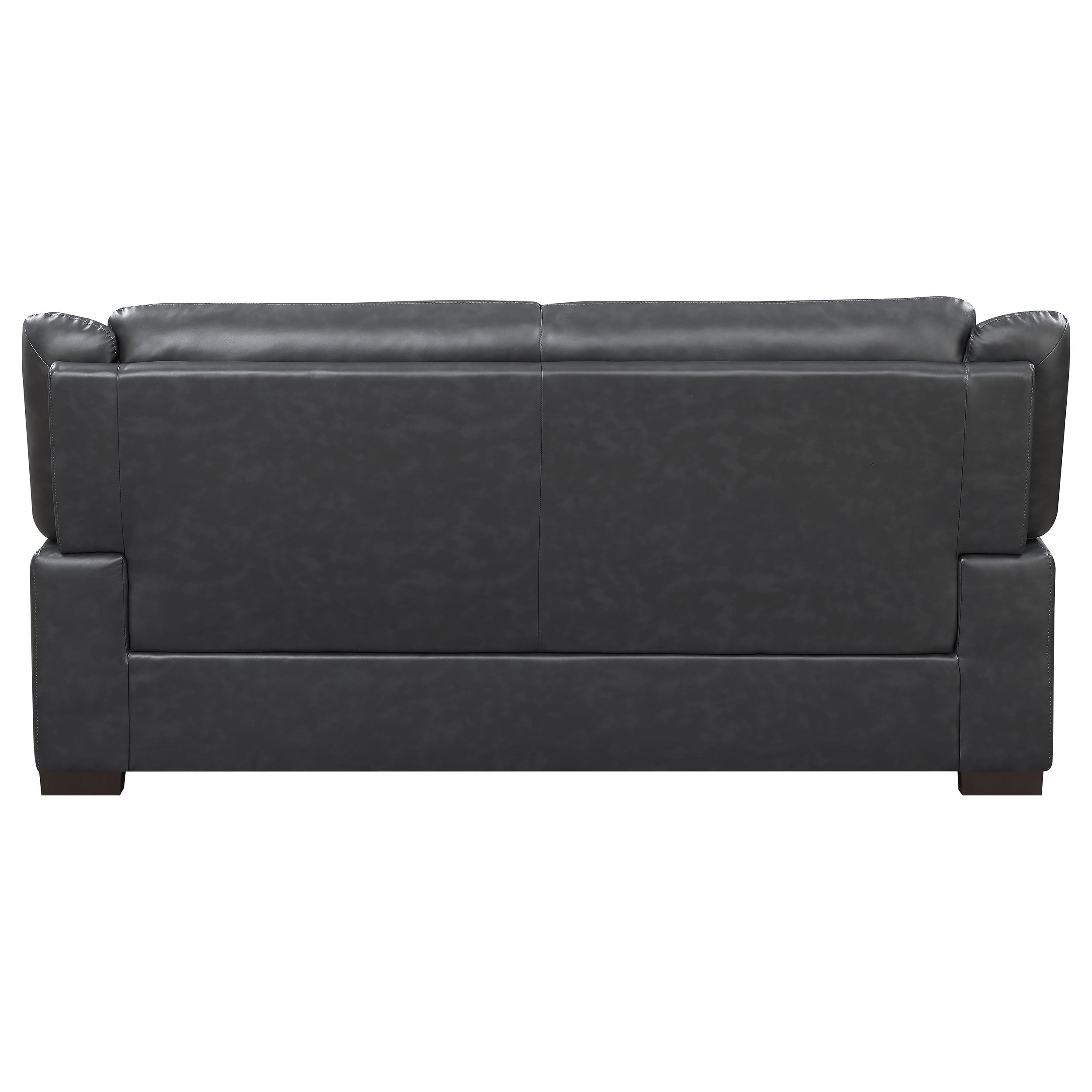 Borden Grey 2-Piece Faux Leather Living Room Set with Smooth Upholstery, Grey Color, Medium Size - Grand Goldman Shop