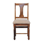 Solid Wood Writing Chair with Turned Legs | Premium Home Decor - Grand Goldman
