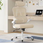 Ergonomic Office Chair, Desk Chair with Headrest and Lumbar Support, High Back Swivel Home Office Chair with Headrest for Hom