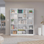 Bartow 3 Piece Home Bookcase set, 60' Wide with 15 Shelves ,  Living Room Set Set  White | Premium Home Decor - Grand Goldman