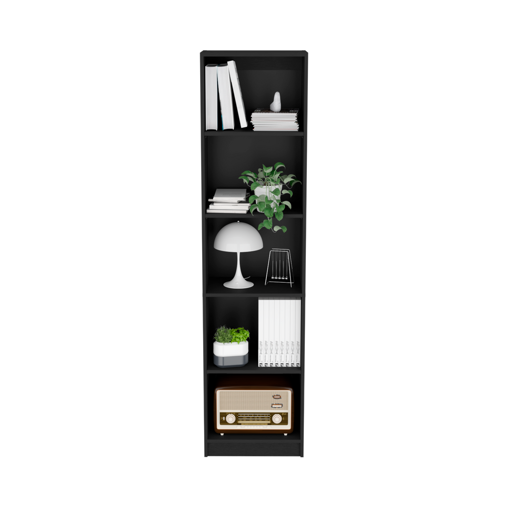 Bookcase Compact Bookshelf with Multiple Shelves, Black | Premium Home Decor - Grand Goldman