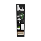 Bookcase Compact Bookshelf with Multiple Shelves, Black | Premium Home Decor - Grand Goldman