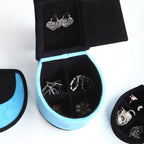 9' Tall Display Jewelry Box with Hidden Storage, High Heel Shoe Design, Turquoise Velvet - Grand Goldman Shop