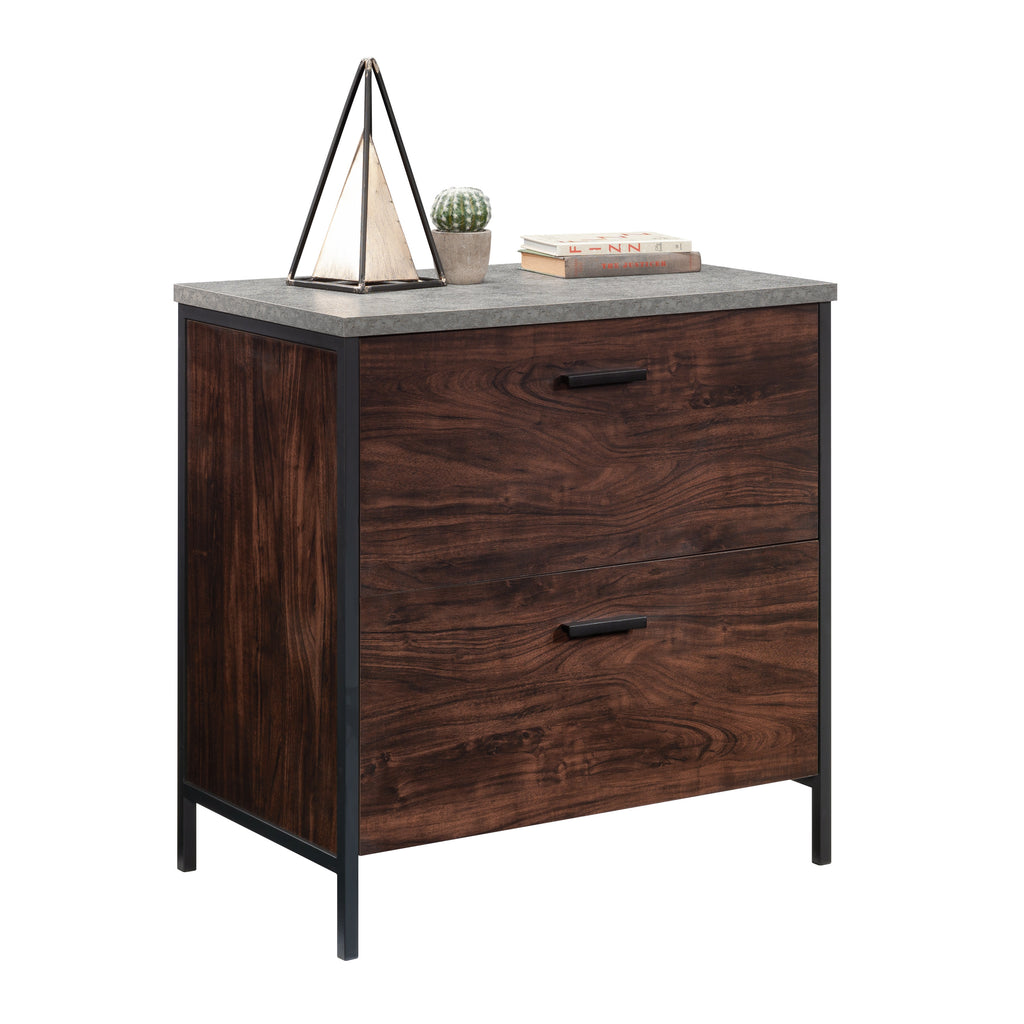 Lateral File with Full-Extension Slides, Dark Walnut finish - Grand Goldman