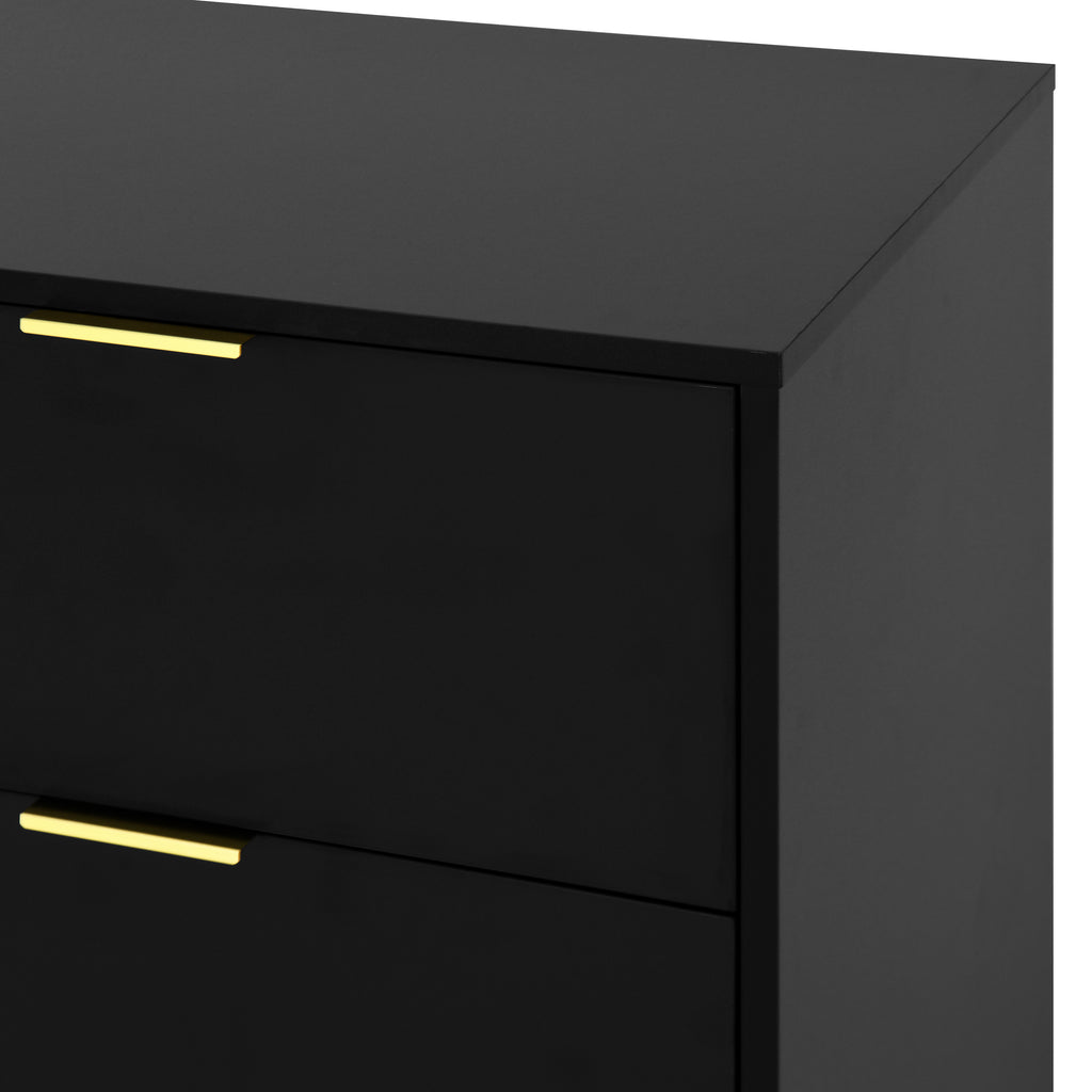 Black 9 Drawer Dresser, 63' Large Deep Chest of Drawers, Wooden Dresser Storage Cabinet with 9 Drawers for Bedroom, Long Dressers for Living Room, Hallway - Grand Goldman Shop