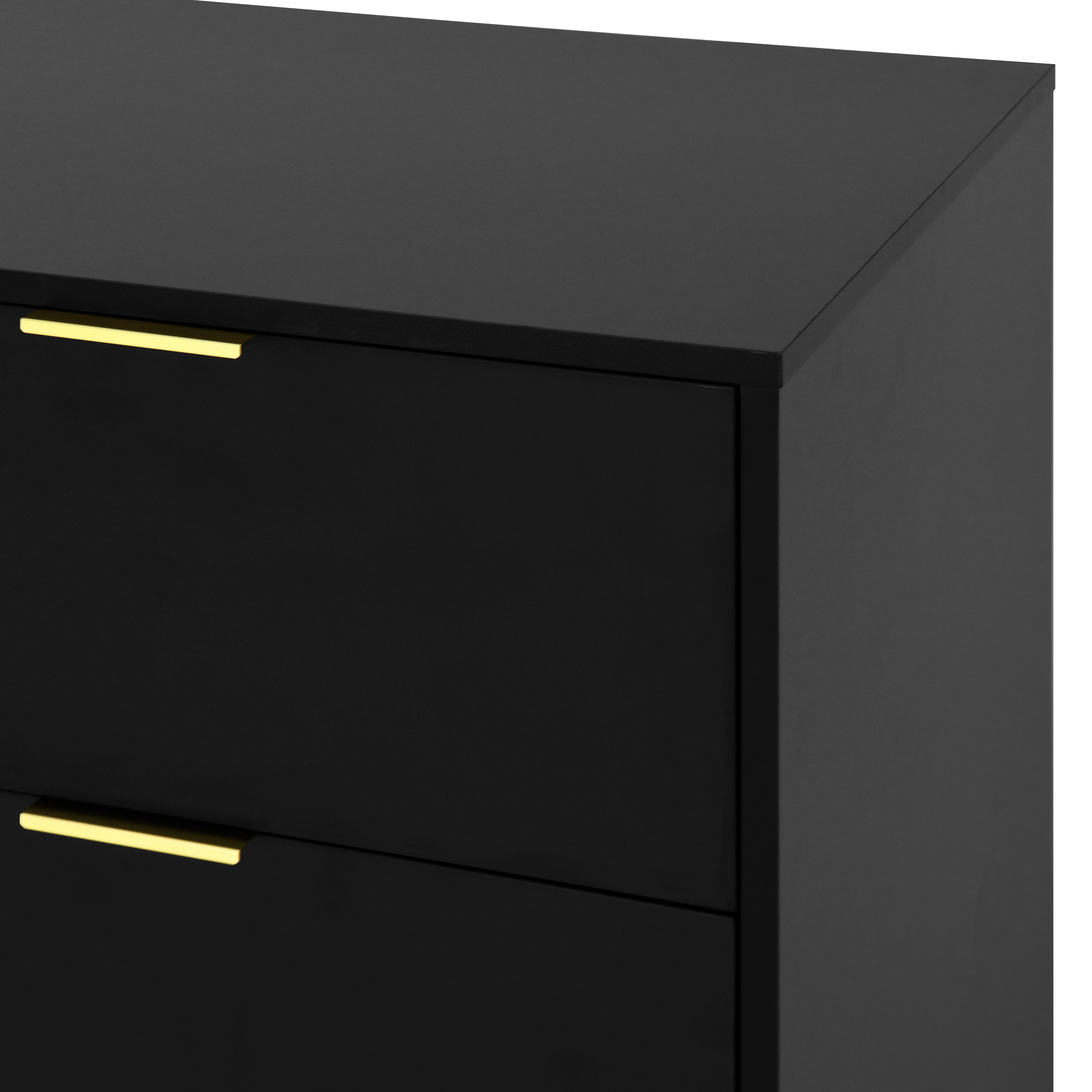 Black 9 Drawer Dresser, 63' Large Deep Chest of Drawers, Wooden Dresser Storage Cabinet with 9 Drawers for Bedroom, Long Dressers for Living Room, Hallway - Grand Goldman Shop