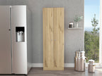 Multistorage Cabinet, Double Door, Five Shelves -Light Oak / Black - Grand Goldman
