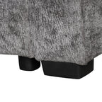 Modern Sectional Sofa Pull-out Sleeper with Storage Ottoman, USB Charging, Grey Tweed Chenille, 112.2' - Grand Goldman Shop