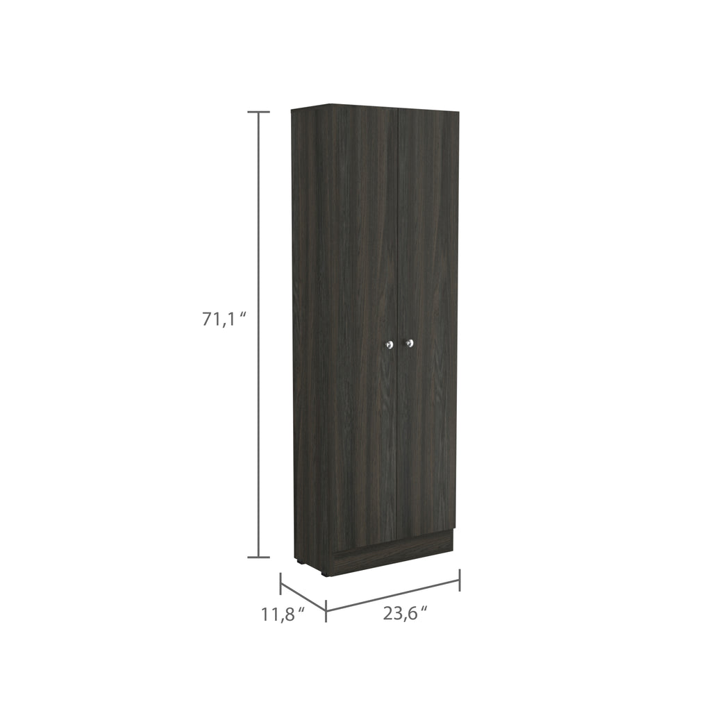 Multistorage Cabinet, Double Door, Five Shelves -Espresso / Black | Premium Home Decor - Grand Goldman