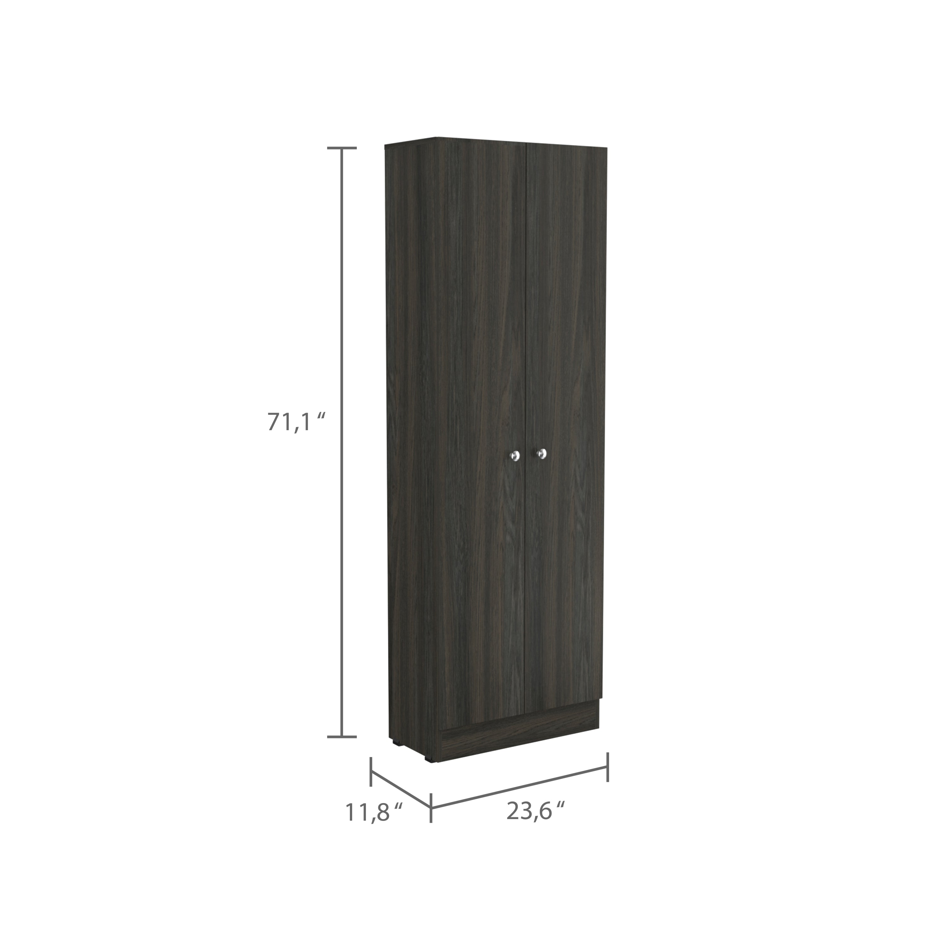 Multistorage Cabinet, Double Door, Five Shelves -Espresso / Black | Premium Home Decor - Grand Goldman