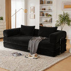 78 Inch Convertible Sleeper Sofa Bed, Futon Boneless Couch Lounge Loveseat with Pull Out Bed, No Assembly Required - Grand Goldman Shop