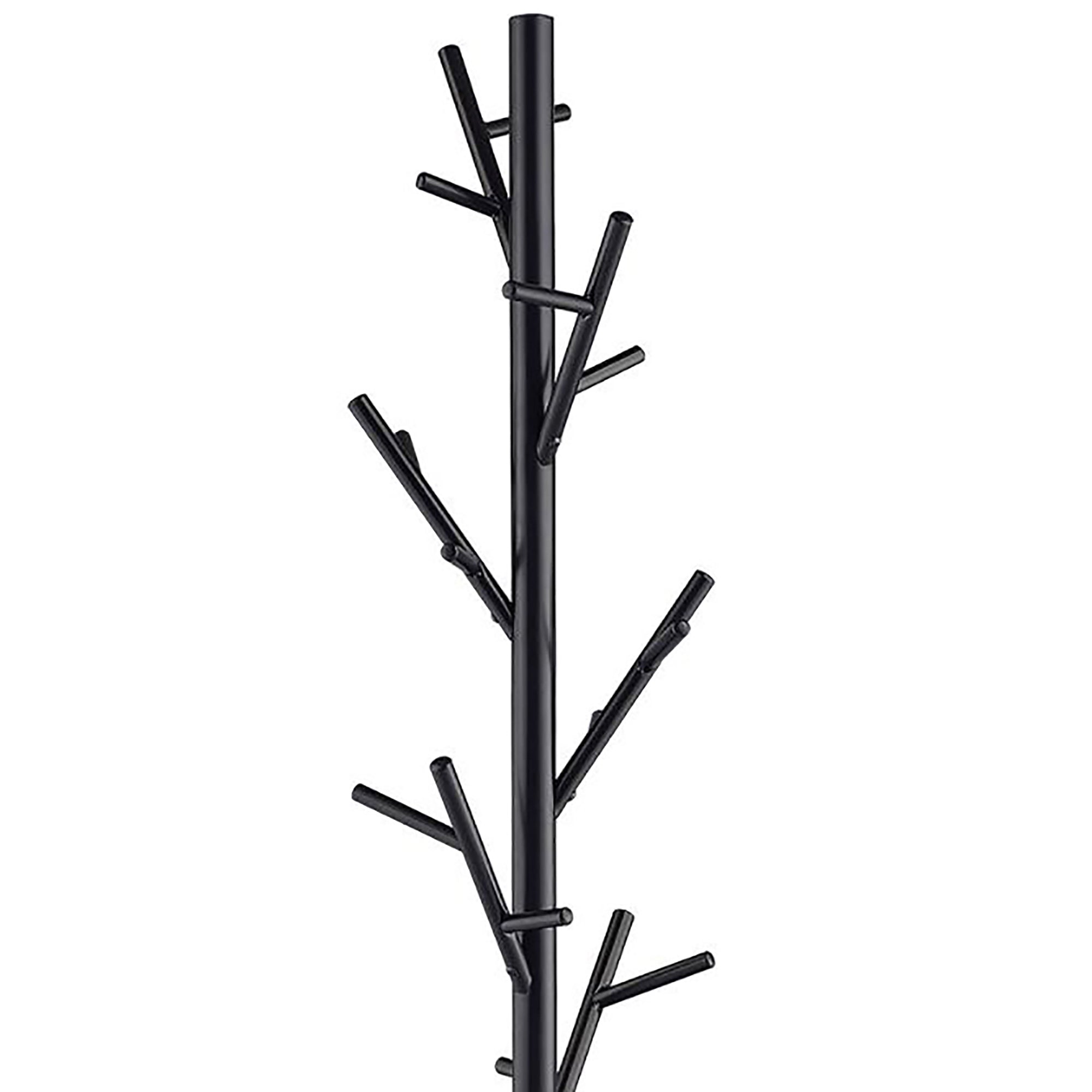 Black Tree Branch Style Coat Rack with 18 Hooks - Steel, 69.25in H - Grand Goldman Shop