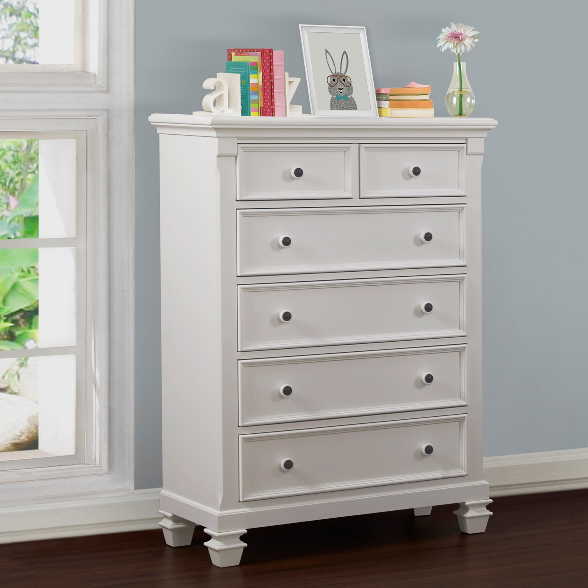 Glendale 6 Drawer Chest Pure White | Premium Home Decor - Grand Goldman