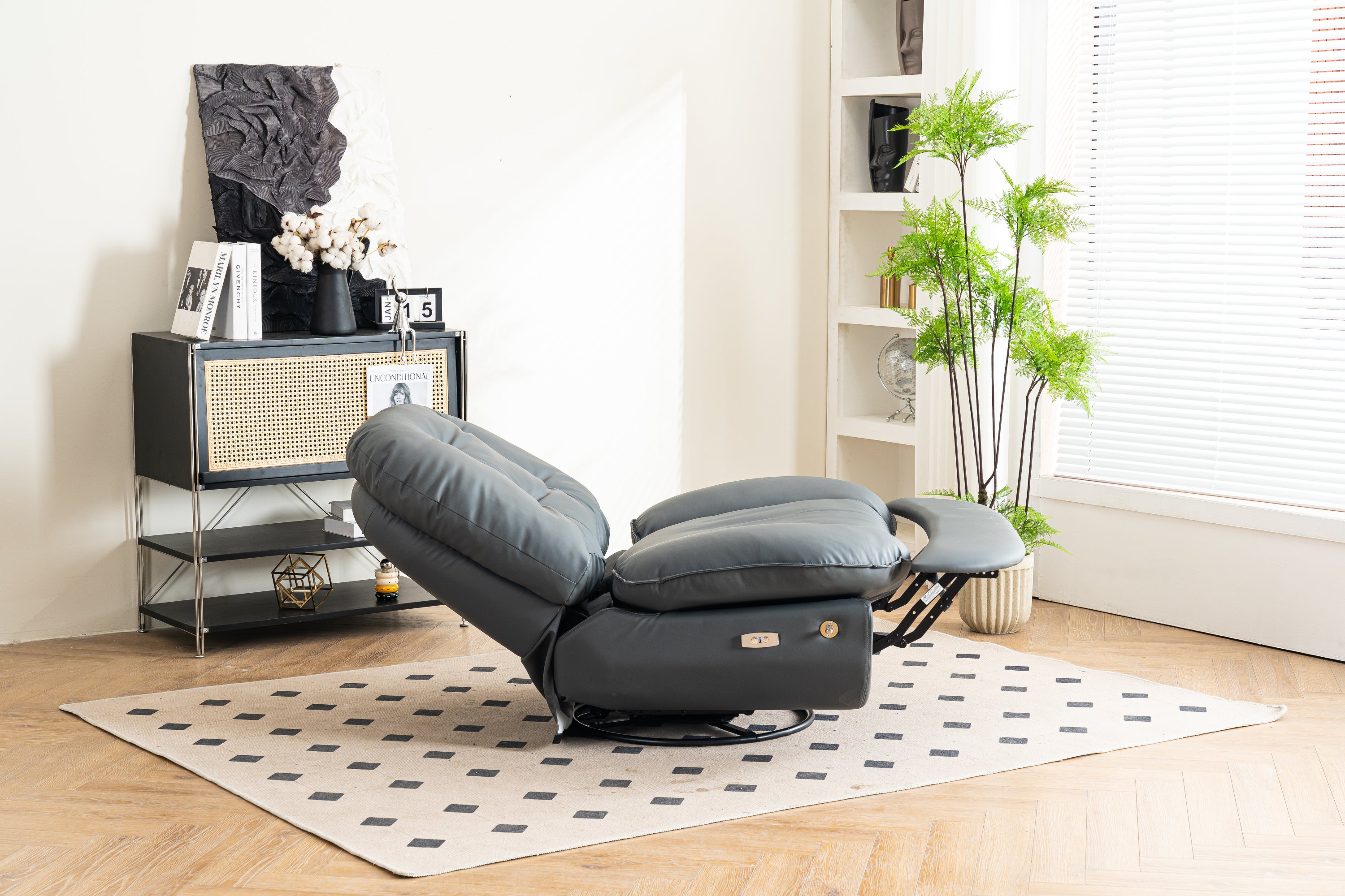 Power Recliner Swivel Glider USB Charger With Bluetooth Music Player Different Function Sleep Working Game and Leisure Model - Grand Goldman Shop
