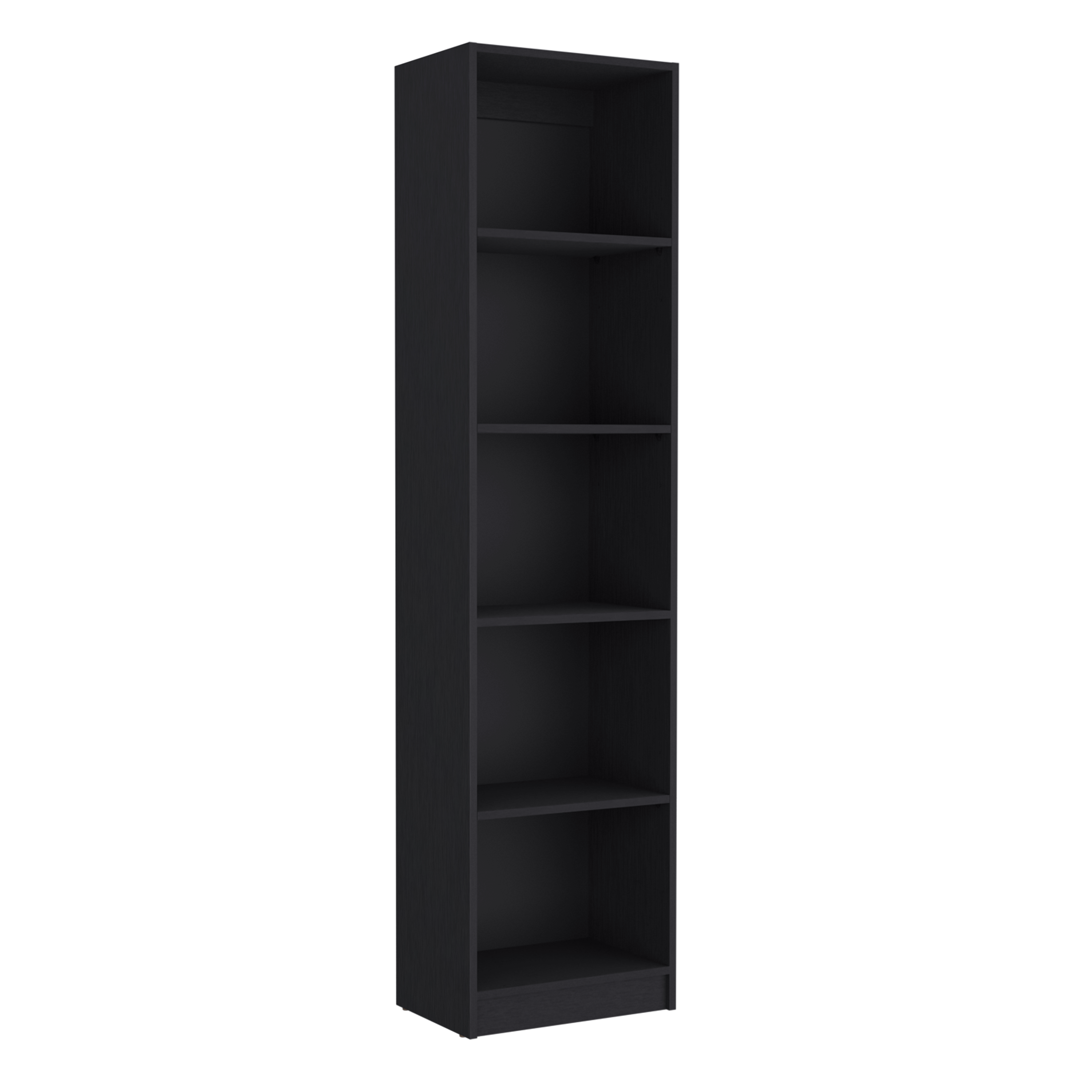 Home Xs Bookcase with 5-Tier Shelves and Slim Design -Black -Office | Premium Home Decor - Grand Goldman