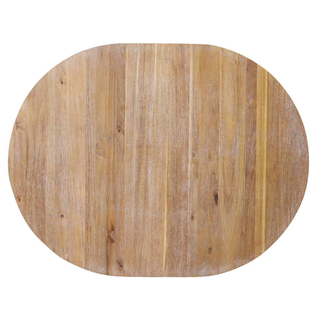Modern Natural Wood Wash Dining Table Set for 4 with Round Table and Chairs, Solid Wood and MDF - Grand Goldman Shop