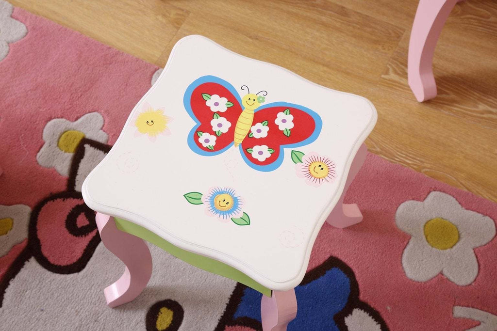 Kids Funnel Layla Girls Flower Vanity Set with Stool - Grand Goldman