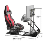 Enhanced and stable racing wheel cockpit, compatible with Fanatec, PXN, Thrustmaster, and Logitech adjustable driving simulat