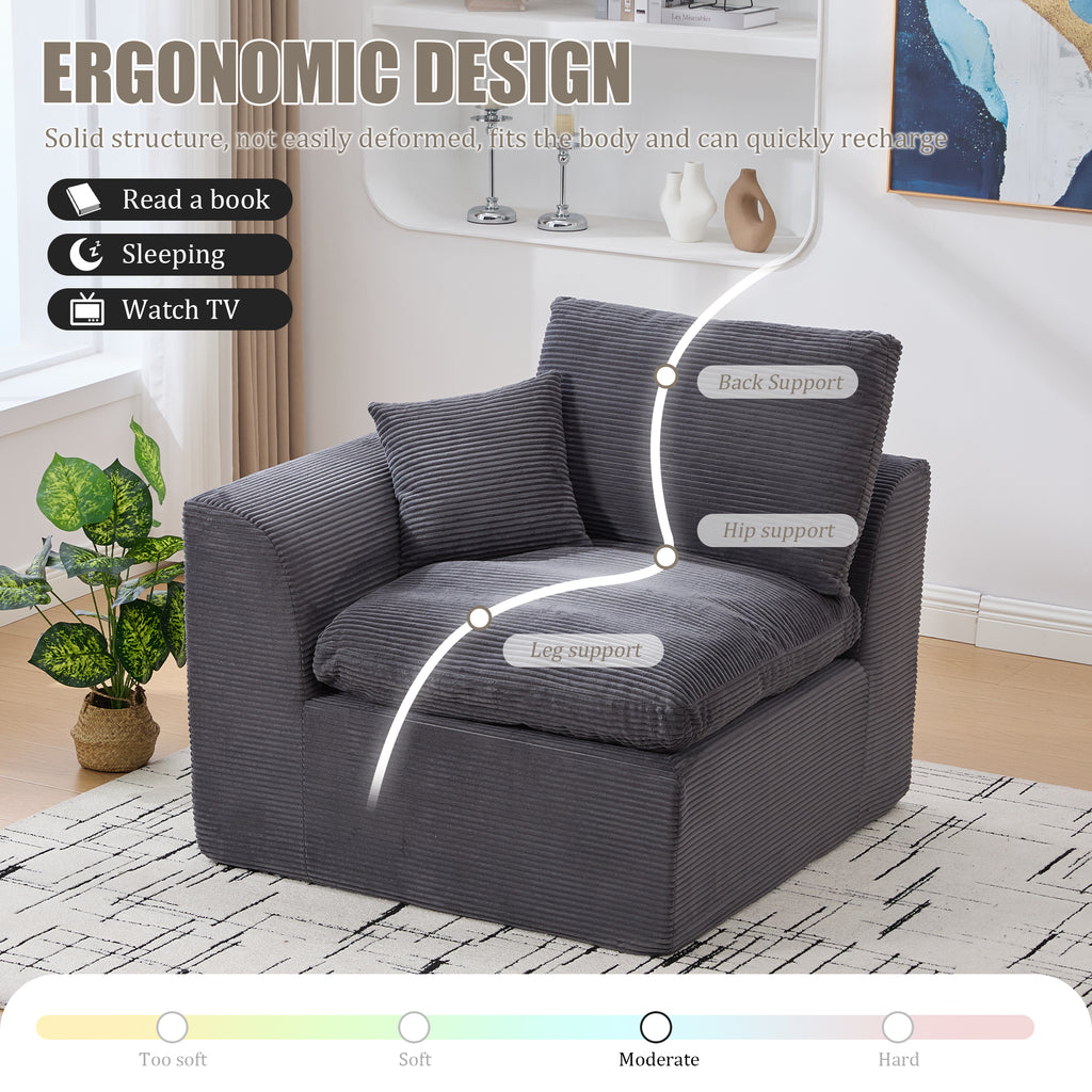 UNITED WE WIN Modular Sectional Sofa Cloud Couch,Comfy Cloud Modern Sofa,2 Seater with Cushion Covers Removable Furniture for Living Room Bedroom Apartments Dorms,No Assembly Required - Grand Goldman Shop