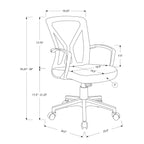Contemporary Red Mesh Office Chair with Adjustable Height, Swivel, Ergonomic Design, Black Metal Frame, Modern Work Desk Chai
