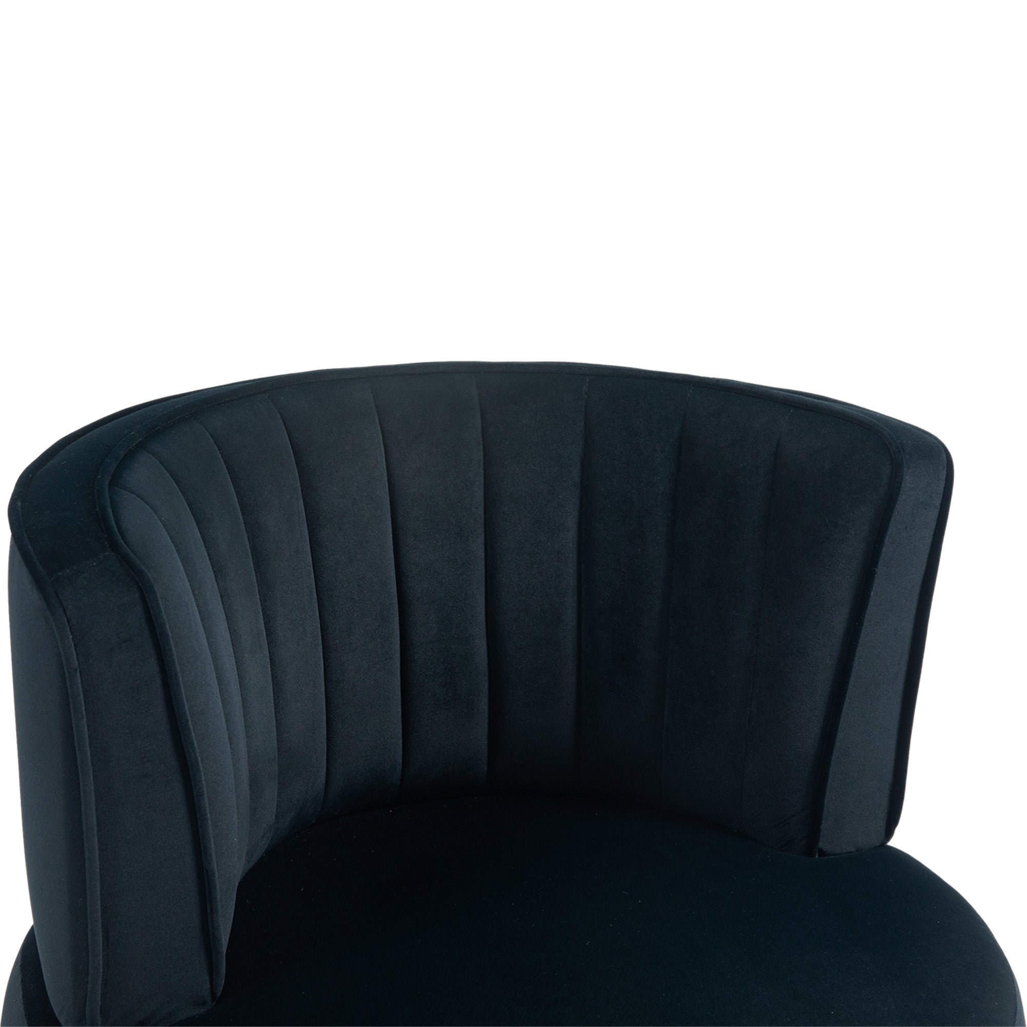COOLMORE Swivel Barrel Chair, 360 Degree Round Armchair with Fluffy Velvet Upholstery for Living Room, Bedroom, Office - Grand Goldman Shop