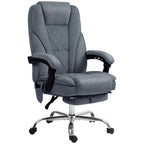 Vinsetto Massage Office Chair with Foot Rest, Executive Office Chair with 6 Vibration Point and Heat, Reclining Computer Chai
