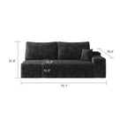 Y119-3SEAT-LEFT-BLACK-SOFA - Grand Goldman Shop