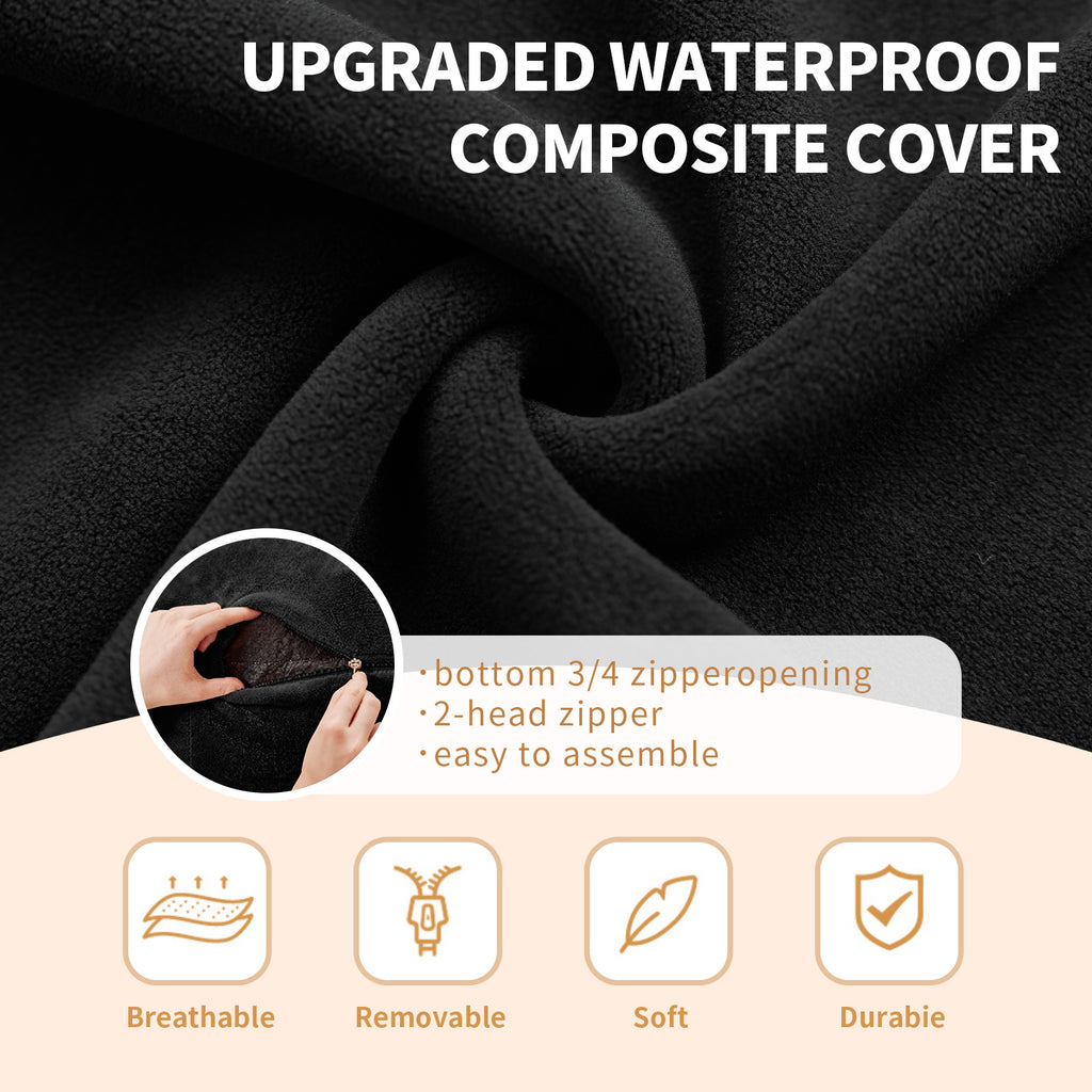 4FT bean bag chair, memory foam filling, adult and teen bean bag chair, soft sofa with  flannel cover, round sofa for living room, bedroom, college dorm. - Grand Goldman Shop
